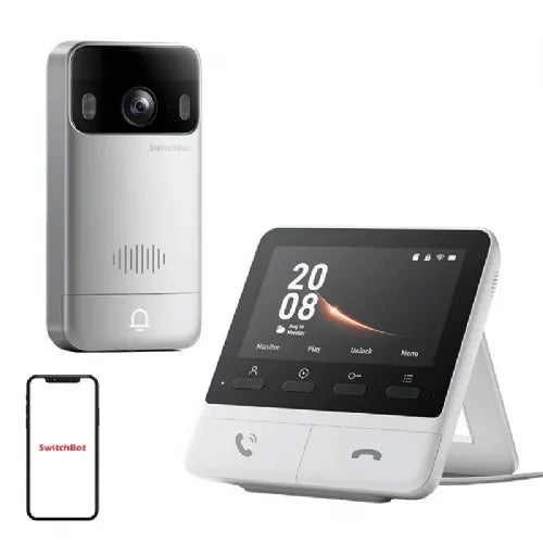 Pametni video zvonec SwitchBot W6702001, 2K kamera, 165° pogled, Wi-Fi, baterija 5000 mAh, IP65