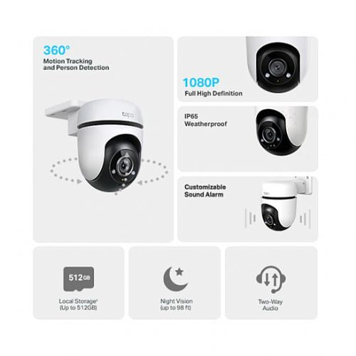 Varnostna kamera TP-Link Tapo TC40 V1 IP65, Wi-Fi, 1920 x 1080, nočni vid 30 m, 2-smerni zvok