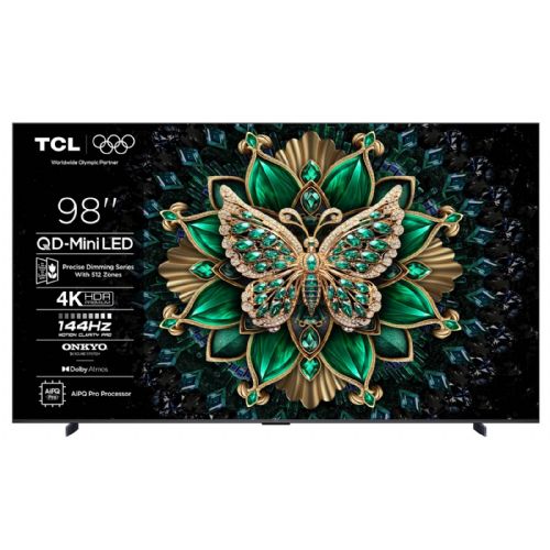 Televizor TCL 98C61K, 249 cm (98"), 4K QD-Mini LED, 144 Hz, Google TV, Dolby Atmos