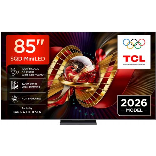 TCL 85C8L Fernseher 215 cm (85") Mini-LED-Bildschirm, 4K, 144 Hz, Bang & Olufsen Sound, Google TV