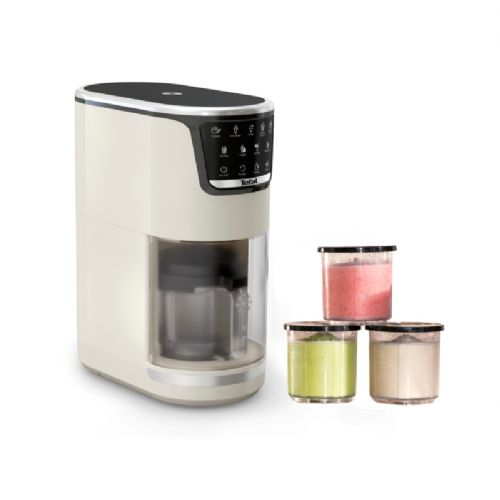 Aparat za pripravo sladoleda Tefal Dolci IG602AE0, 1,4 l, 600 W, 10 programov v 1, bež in črne barve