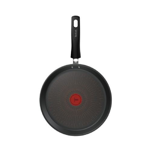 Tefal Excellence G3203832 Pancake Pan, 25 cm, Titanium Anti-Scratch, Thermo-Signal, black