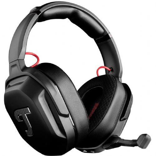 Slušalke Teufel CAGE PRO brezžične Bluetooth igralne z naglavnim ovratnikom, nočno črne barve