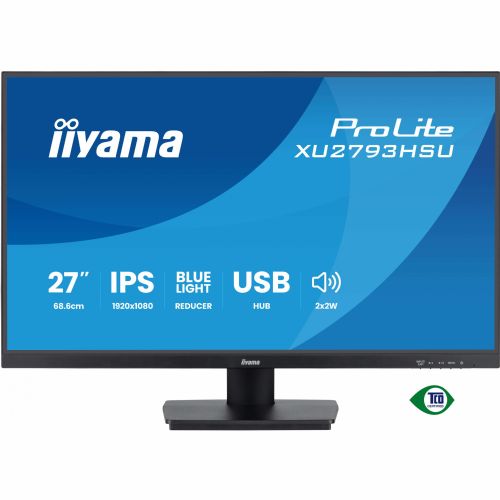 Monitor Iiyama ProLite XU2793HSU TFT, 68,6 cm (27"), 1080 x 1920, FHD, 16:9, IPS, 300 cd/m2, 1 ms, črna