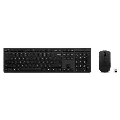 Tipkovnica Lenovo Professional Wireless Rechargeable Combo QWERTZ, numerična, brezžična, SI, 8-gumbna miška, USB/Bluetooth