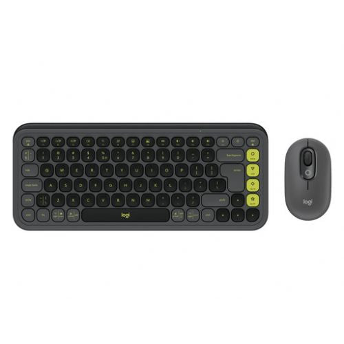 Logitech POP Icon Combo Keyboard and Mouse, Bluetooth, Graphite, SLO g.