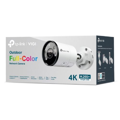 TP-LINK InSight S385 4 mm Vollfarb-IR Tag/Nacht 8 MP LAN 3840 x 2160 Außenüberwachungskamera