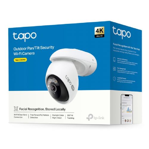 Varnostna kamera TP-Link Tapo C560WS 8MP 4K, 360° panoramsko gibanje, barvni nočni vid, Wi-Fi 6, IP66