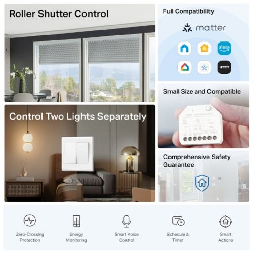 Pametno stikalo TP-LINK Tapo S112 Smart Switch Module WiFi/Bluetooth vgradno 2-kanalno