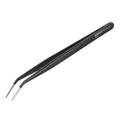 Knipex 92 34 37 universal tweezers, serrated (black, length 155 mm)