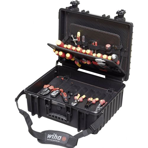 Wiha universal tool set for electricians Competence XL (red/yellow, 81 pieces, with case)