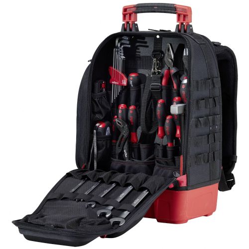 Wiha universal tool set for mechanics (black/red, 41-piece, with backpack)