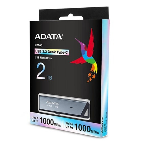 USB-ključ Adata UE800 z 2 TB (aluminij (krtačen), USB-C 3.2 (10 Gbit/s))