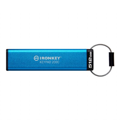 USB disk Kingston Ironkey 512GB Keypad 200C, USB-C 3.2, FIPS 140-3 Level 3, AES-256 bit, PIN IKKP200C/512GB