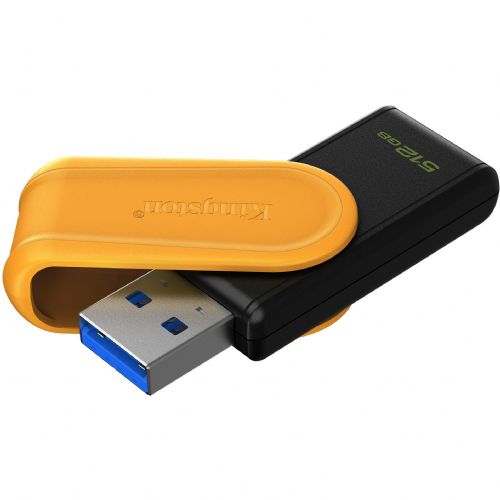 USB Kingston DataTraveler Exodia S 512 GB, USB-A 3.2 Gen 1, črn/rumen