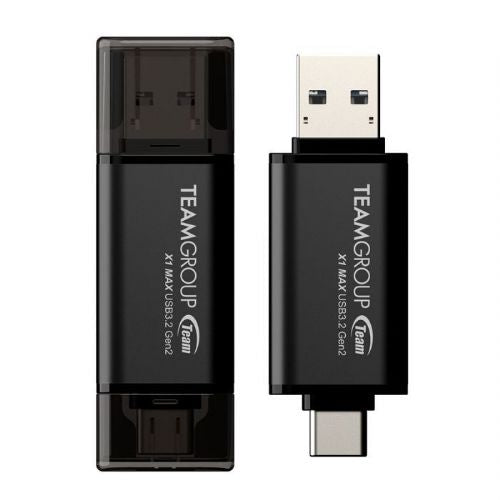 USB Teamgroup X1 MAX 256 GB, USB-A und USB-C 3.2 Gen 2, bis zu 1000 MB/s, Kapazität