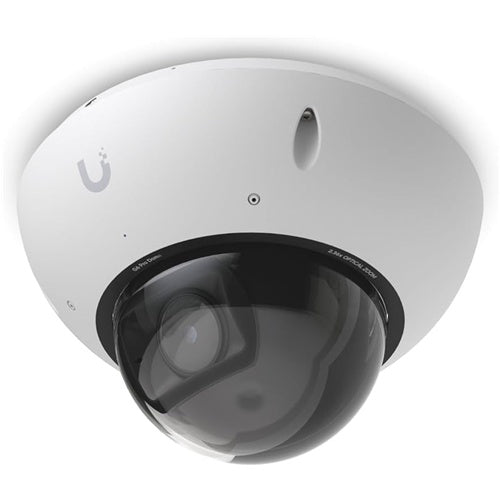 Varnostna kamera Ubiquiti G6 Pro Dome 4K ločljivost, IP66/IK10, mikrofon, nočni vid 40 m, stropna/stenska montaža, bela