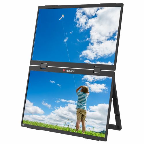 Prenosni monitor Verbatim 15,6" FHD z dvema monitorjema Essentials