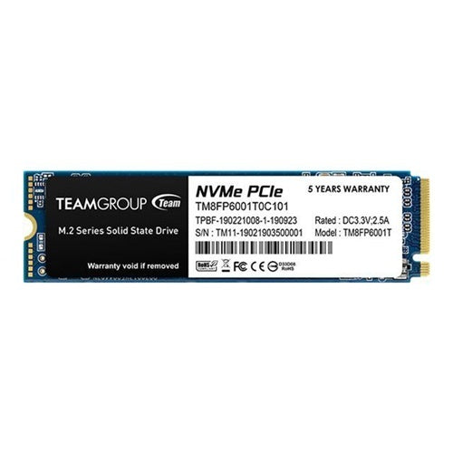 Vgradni SSD Team Group MP33 1 TB (PCIe 3.0 x4, NVMe 1.3, M.2 2280), branje 1.800 MB/s, pisanje 1.500 Mb/s