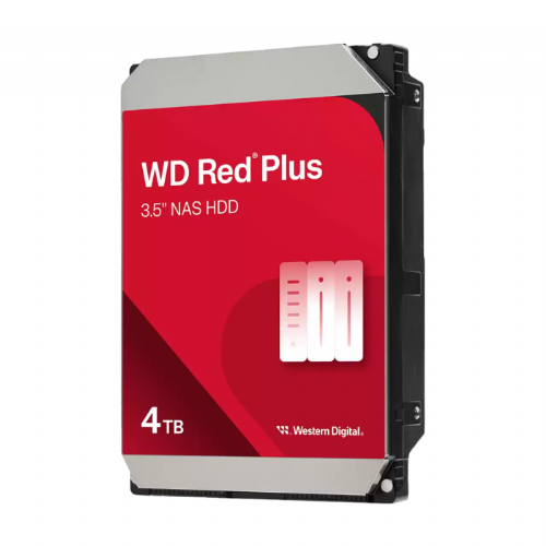 Vgradni HDD disk Western Digital Red Plus 4 TB, 3,5", SATA 6 Gb/s, 128 MB predpomnilnika, 24/7 NAS