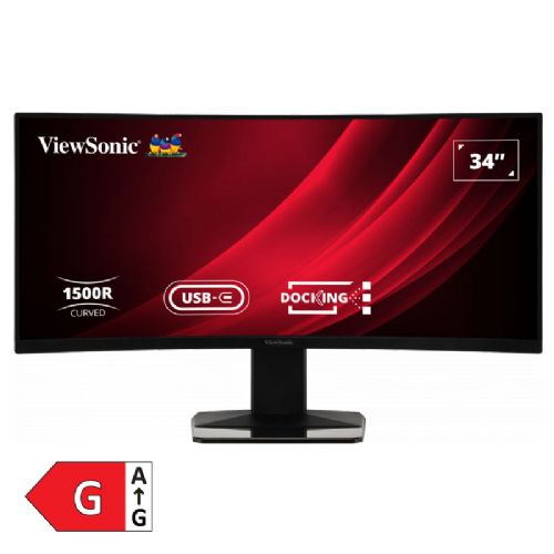 Monitor Viewsonic VG3419C 86,36cm (34") UWQHD VA 120Hz DP/HDMI/LAN/USB-C 65W, HDR10 KVM Freesync ukrivljen monitor