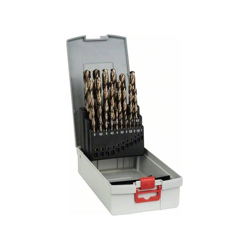 Bosch PRO HSS-Co screwdriver bit set 25 pieces, for metal and stainless steel, cobalt alloy, sizes 1-13 mm