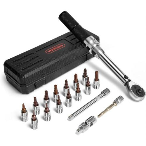 VonHaus 19-piece precision torque wrench set 2-20 Nm