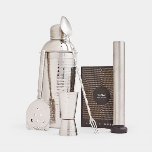 VonShef 4-piece Hammered cocktail set