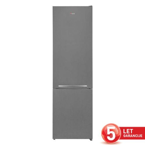 VOX KK 3400S E Kombi-Kühlschrank, LessFrost, Klasse E, 204 l + 84 l, 54 x 180 x 59,5 cm, grau