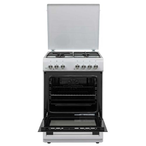 VOX GTR 6315 W Kombi-Herd, 1 elektrische + 3 Gaskochfelder, Umluftofen (69 l), weiß