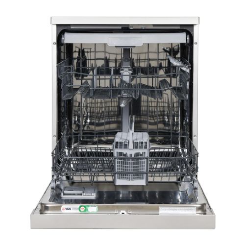 Prostostoječi pomivalni stroj Vox LCS 13A15Y3D, razred D, 13 pogrinjkov, 6 programov, AutoDoor, siv