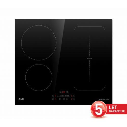 Indukcijska plošča VOX EBI 421F, 4 cone / Flex Zone, 7400 W, Slider SensoTouch, Boost, črna