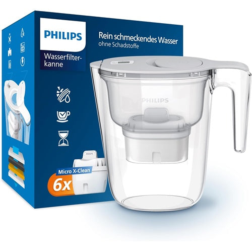 Jug with water filter Philips AWP2933WHT6/31, 2.6l, 0.3 L/min, 6 filters