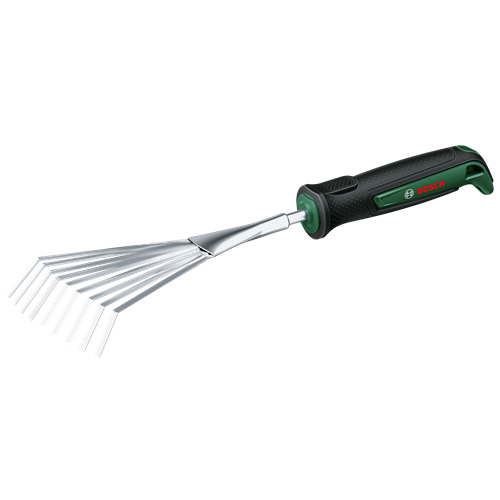 Bosch garden hand fan rake, stainless steel (green/black, width 12 cm)