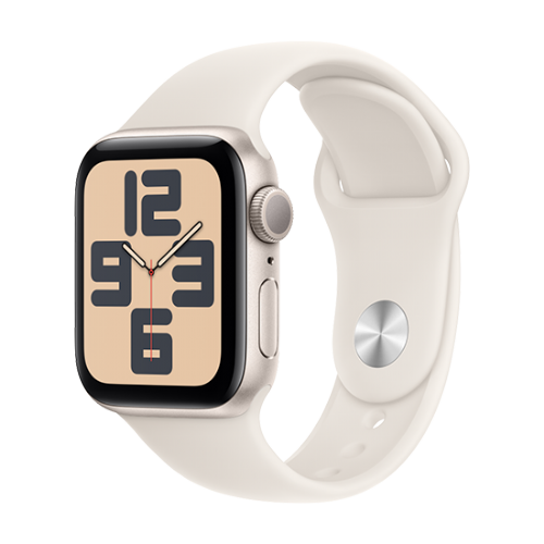 Pametna ura Apple Watch SE (2024) GPS 40mm Starlight Aluminium Case with Sport Band S/M - Starlight