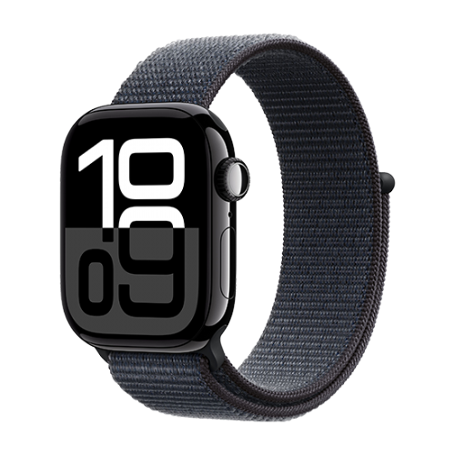 Pametna ura Apple Watch Series 10 GPS 42mm Jet Black Aluminium Case Sport Loop - Črna