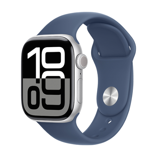 Pametna ura Apple Watch Series 10 GPS 42mm Silver Aluminium Case with Sport Band M/L - Denim