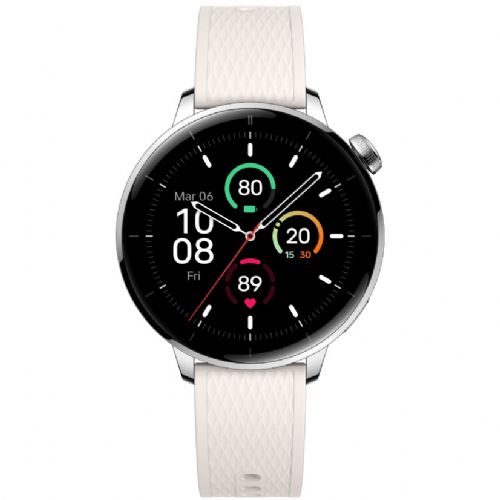 Pametna ura OnePlus Watch 3 43 mm AMOLED zaslon, Snapdragon W5 Gen 1, merilnik srčnega utripa, GPS, IP68 srebrna