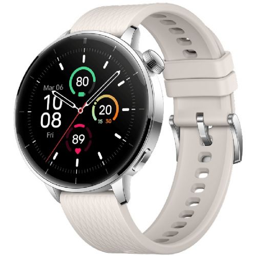 Pametna ura OnePlus Watch 3 43 mm AMOLED zaslon, Snapdragon W5 Gen 1, merilnik srčnega utripa, GPS, IP68 srebrna