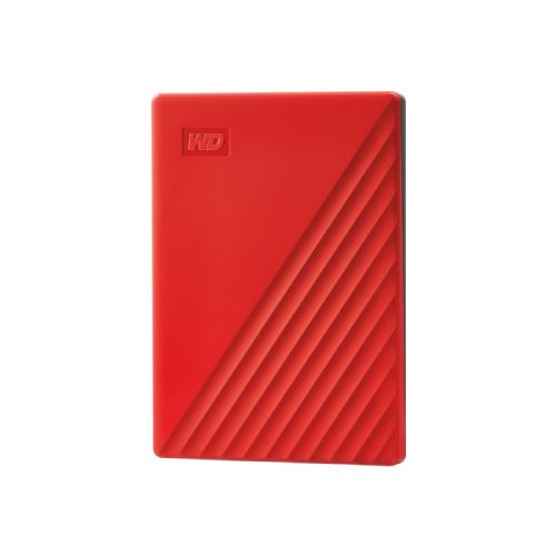 WD My Passport 2TB prenosni zunanji trdi disk (HDD), združljiv z USB 3.0 in USB 2.0, barva Red, maloprodajna embalaža