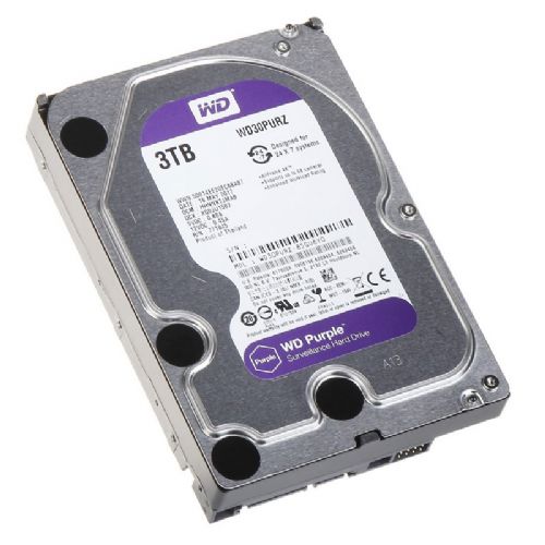 Vgradni HDD disk WD PURPLE 3TB 3,5" SATA3 256MB 5400rpm (WD33PURZ)