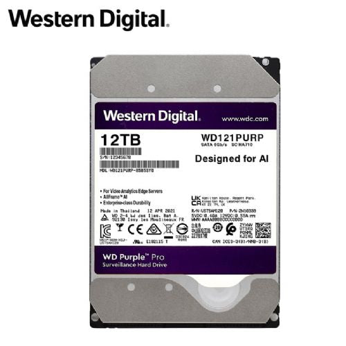 Vgradni HDD disk WD PURPLE PRO 12TB 3,5" SATA3 256MB 7200rpm (WD121PURP) trdi disk