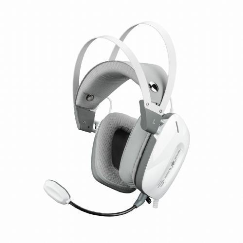 White Shark GH-2446 headphones, removable microphone, stereo 2.0, 53 mm speakers, 2 m braided cable, white