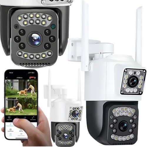 Wireless rotating video surveillance camera Verk, WIFI, 4G, 6MP, night vision, white