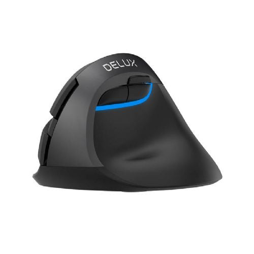 Brezžična navpična miška Delux M618Mini DB BT+2.4G 2400DPI (črna)