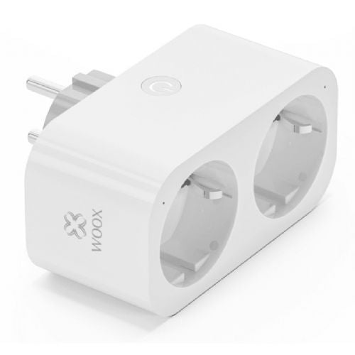 Woox R6153 Presa intelligente, Wi-Fi, doppia, CB2S, 2 in 1, monitoraggio energetico