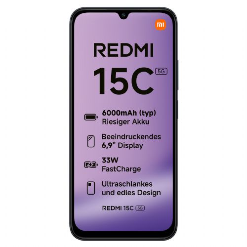 Xiaomi Redmi 15C 5G Dual Sim 4RAM 128GB polnočno črna