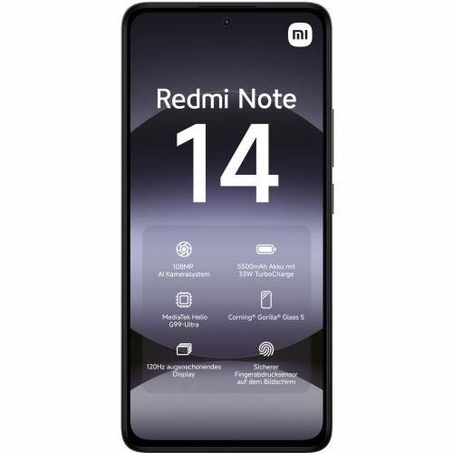 Pametni telefon Xiaomi Redmi Note 14 4G Dual Sim 6GB RAM 128GB - polnočno črna