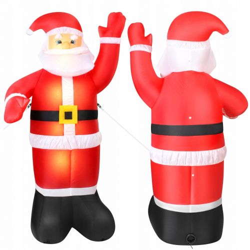 XL inflatable Santa Claus with LED lighting 180cm