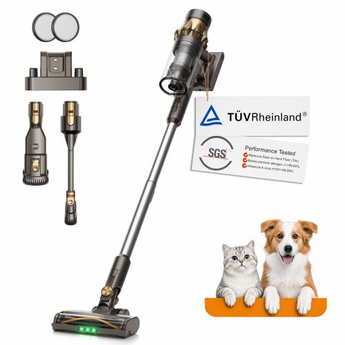 Yaber HP20 cordless upright vacuum cleaner, 180 AW, AI dust detection, HEPA H13 filtration, up to 65 min of operation
